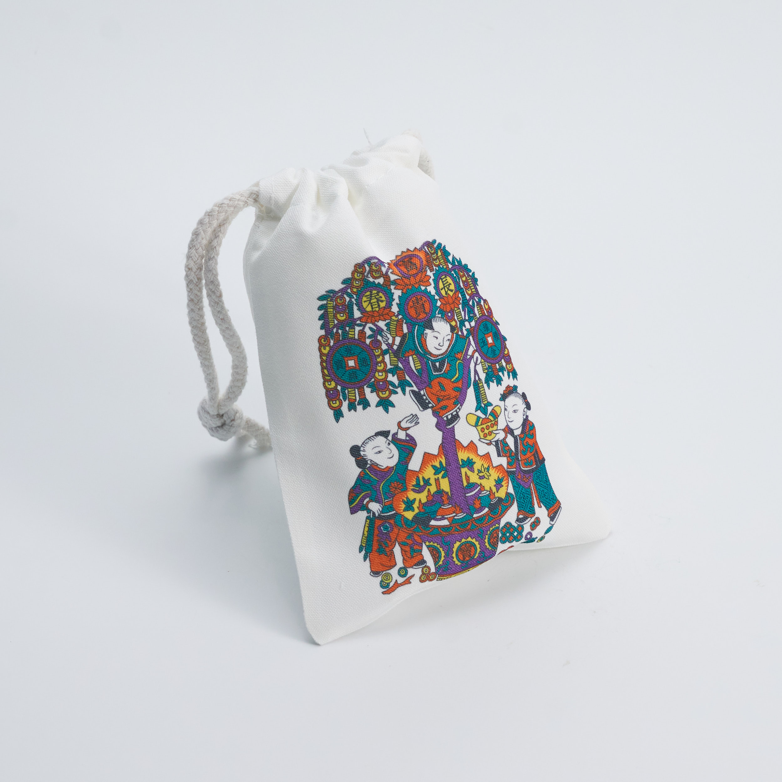 束口袋 - 聚寶盆搖錢樹 Drawstring Bag -  Money Tree & Cornucopia