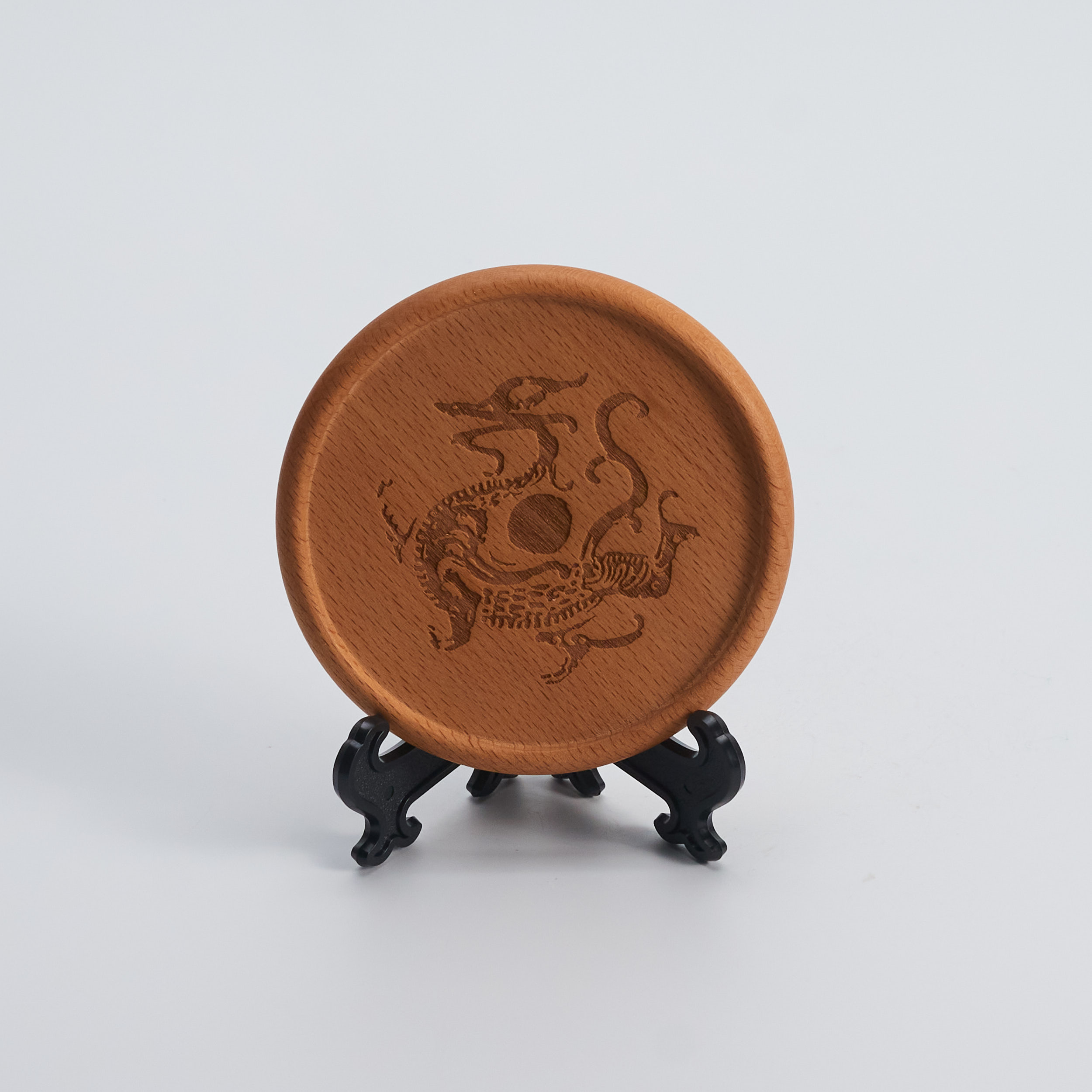 木質杯墊 - 青龍 Wooden Coaster - Azure Dragon
