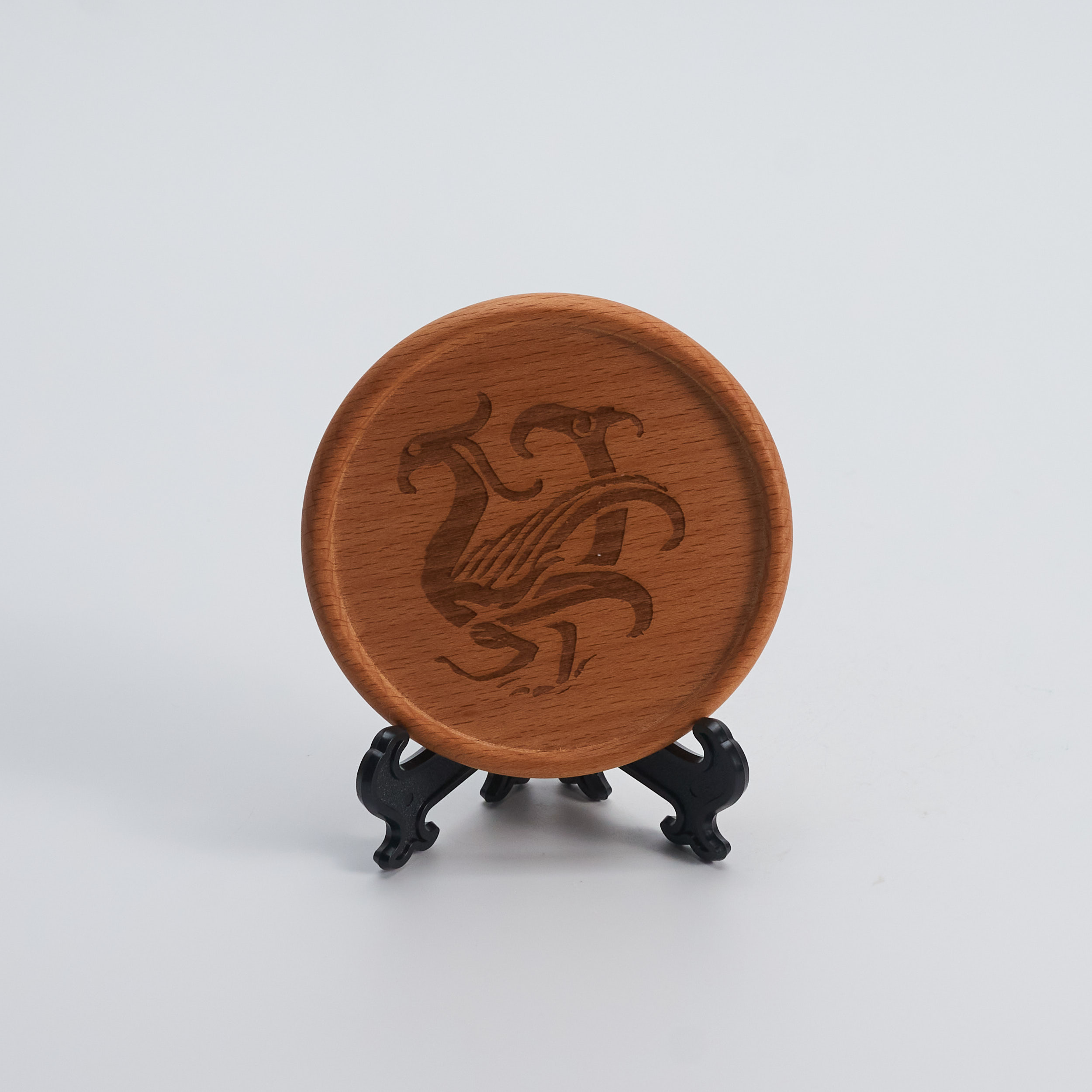 木質杯墊 - 朱雀 Wooden Coaster - Vermilion Bird