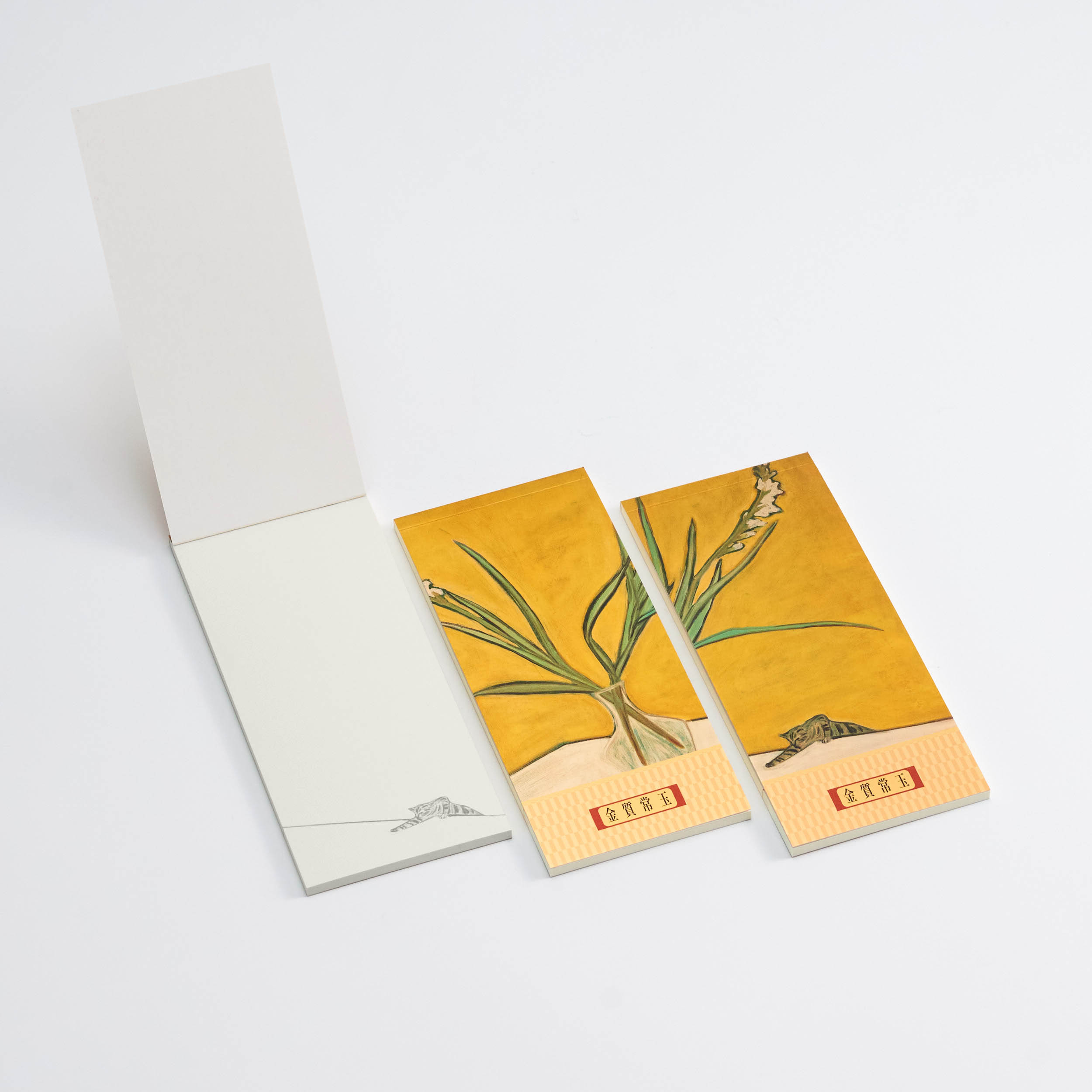 金質常玉手箋禮盒-花  Sanyu Golden Treasures Notepad Giftbox-Flowers