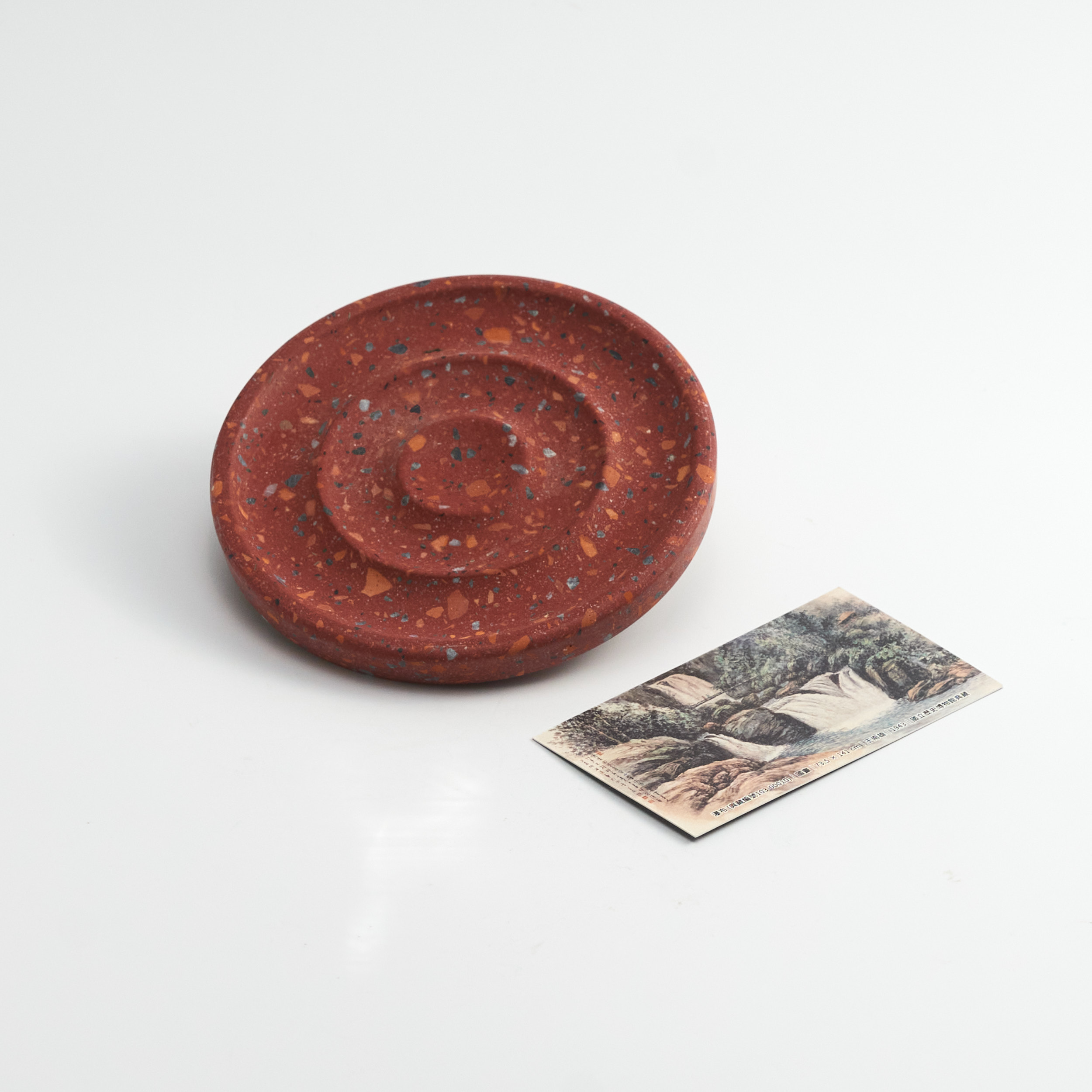 水波紋盤(紅色) Ripple Pattern Coaster